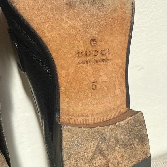 Gucci black brass horsebit union jack uk flag metallic loafers size 5 - Picture 11 of 11